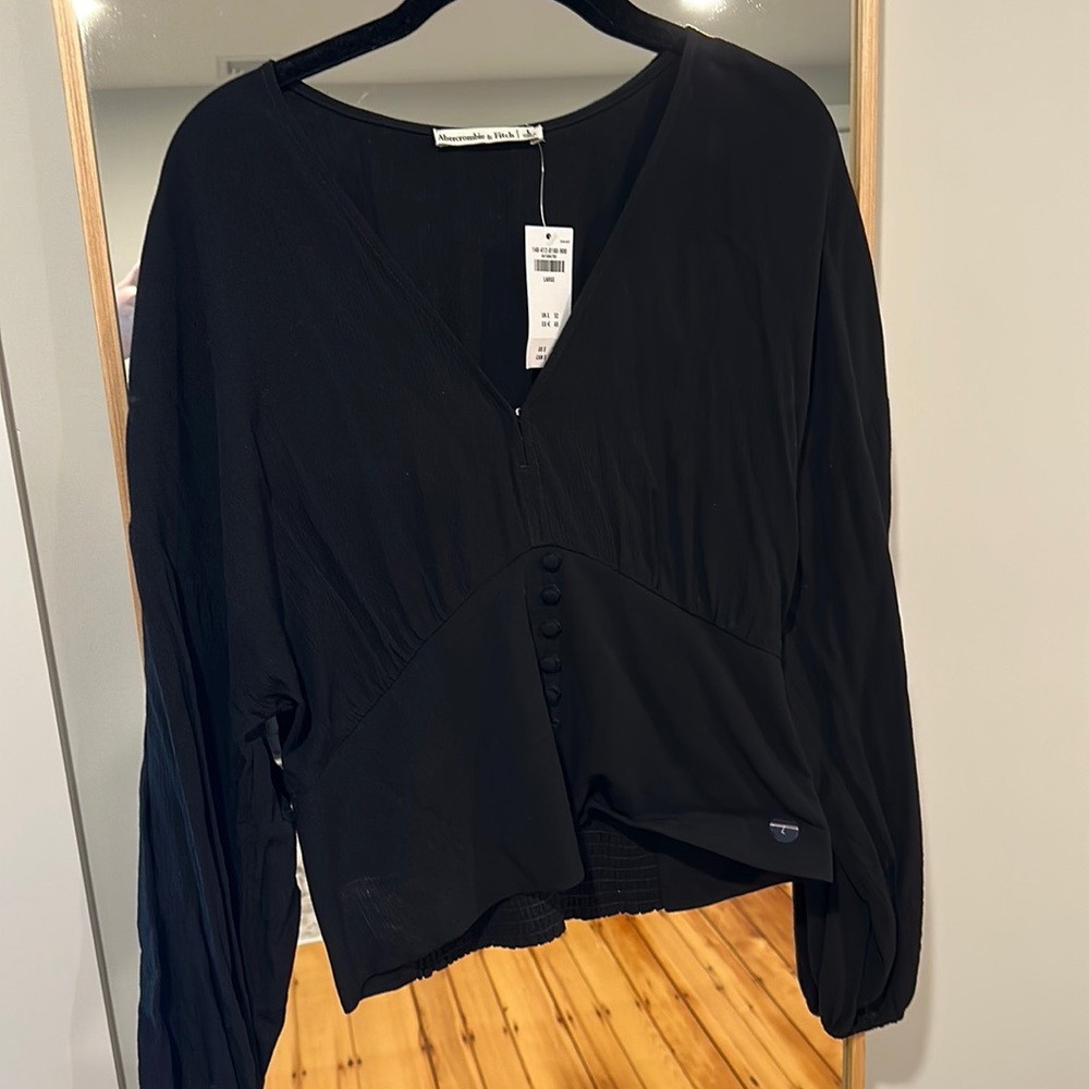 Black mock corset top